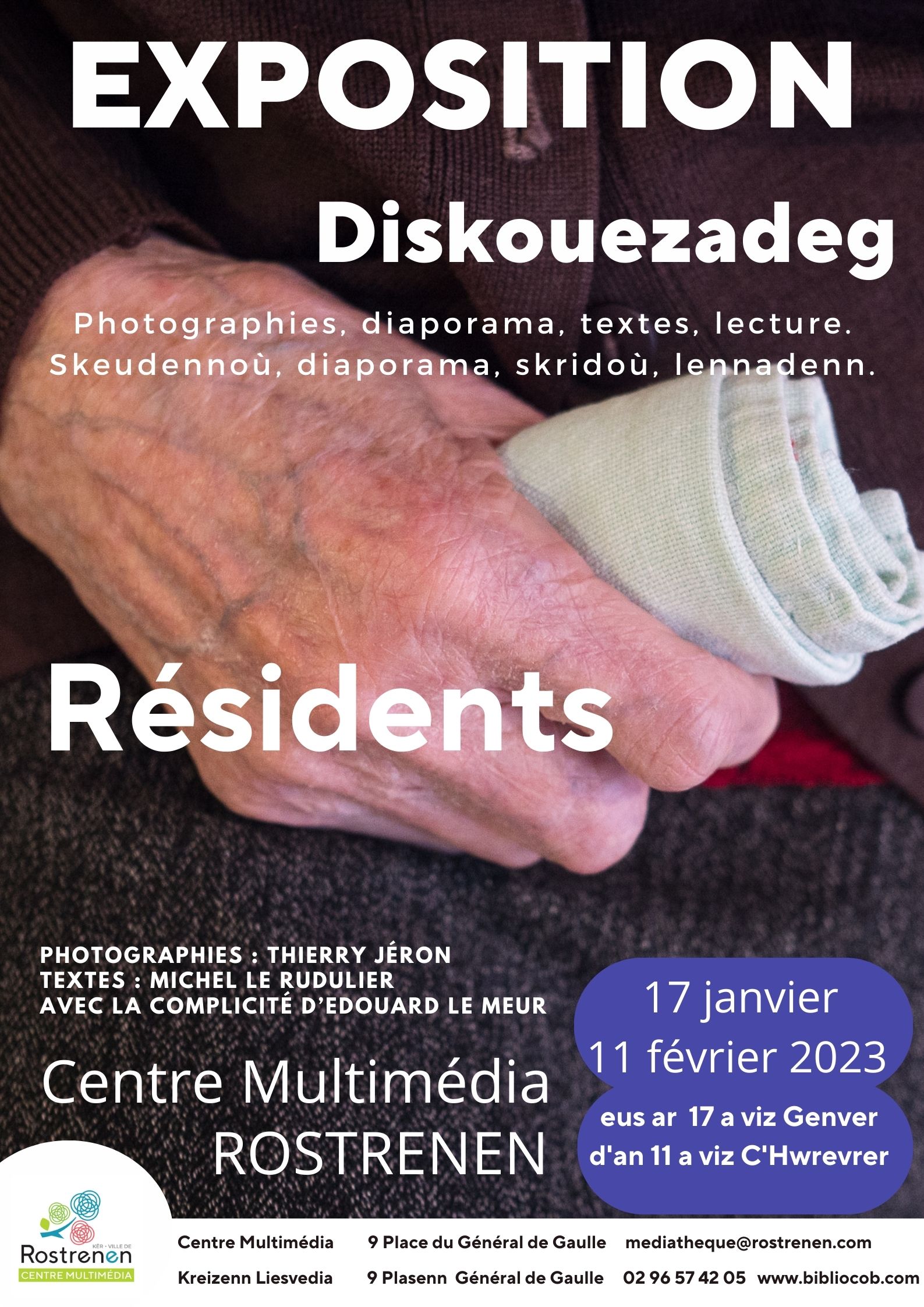 Résidents Atelier parole à lEHPAD de St Nicolas du Pélem Exposition photographique diaporama textes lecture1